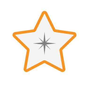 Bir ışıltı ile izole yıldız