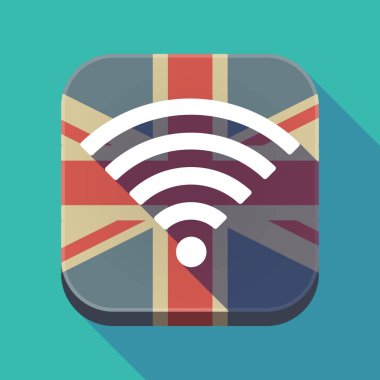 Uzun gölge düğmesini bir radyo sinyali işareti ile