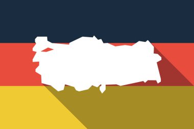 Uzun gölge Almanya bayrağı Türkiye Haritası ile