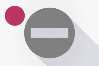 Uzun gölge Japonya bayrağı bir izinsiz giriş sinyal