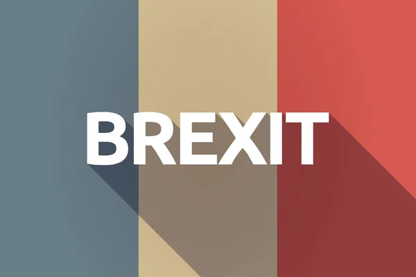 長い影本文 Brexit フランスの旗 — ストックベクタ