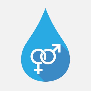 İzole su damla taramalı bir kadınla bir erkek cinsel si