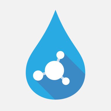 İzole su damla birbirine bağlı net işaretiyle 