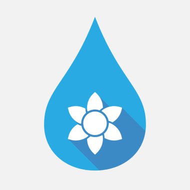 İzole su damla ile bir lotus çiçeği