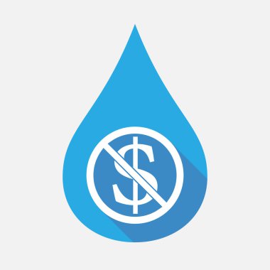 Dolar işareti değil izin verilen bir sinyal içinde izole su damlası