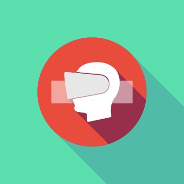 Uzun gölge bir virt giyen bir erkek kafa ile sinyal girmeyin