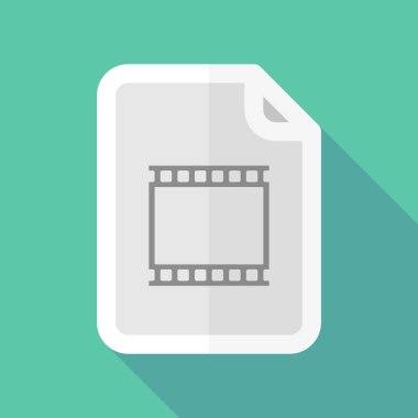 Uzun gölge belge bir fotoğrafik 35mm film şeridi ile