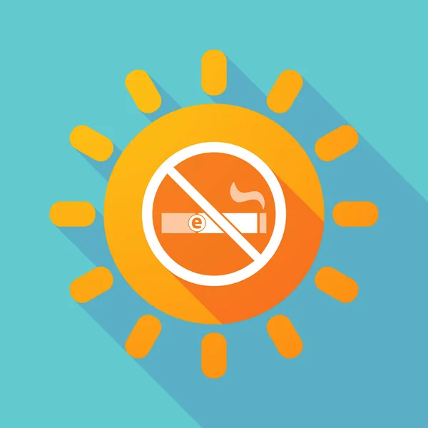 Długi cień słońce z e papierosa w sygnał nie wolno — Wektor stockowy