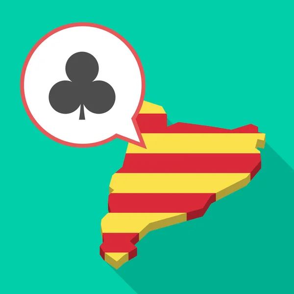 Uzun gölge Catalonia harita Club poker oyun kağıdı sı ile — Stok Vektör