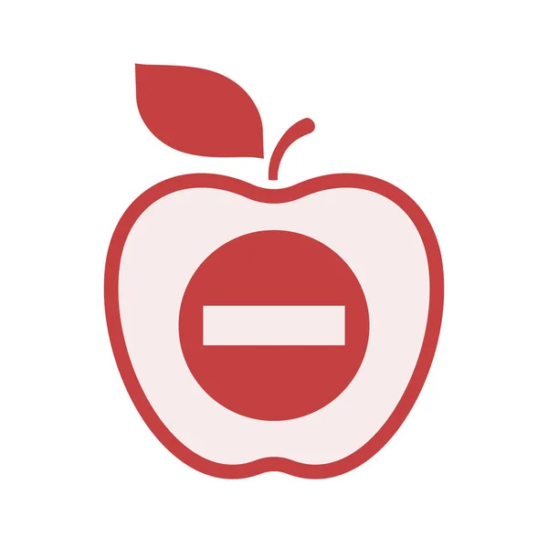 Isolierter Apfel ohne störendes Signal — Stockvektor