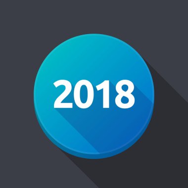 Uzun gölge düğmesini 2018 numarasıyla