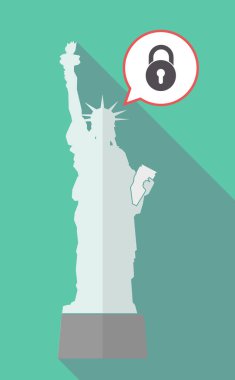 Uzun gölge Anıtı ile kapalı kilit yastık