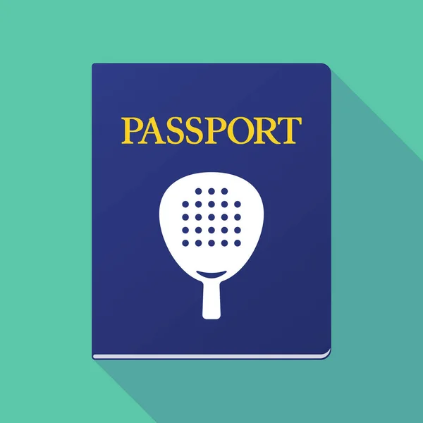 Långa skugga pass med en paddel-racket — Stock vektor