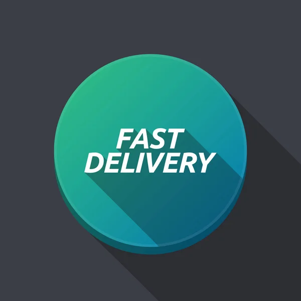 Длинная круглая кнопка с текстом FAST DELIVERY — стоковый вектор