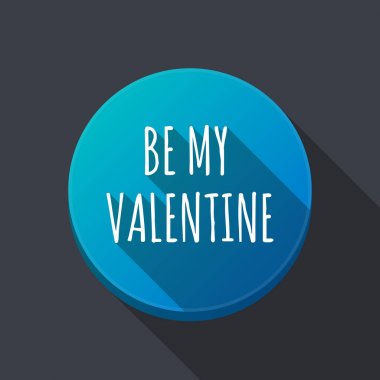 Buttonwith yuvarlak uzun gölge metni benim sevgilim olmak