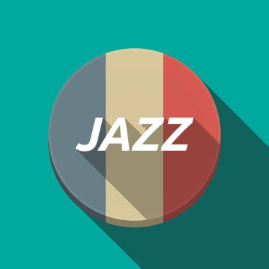 Uzun gölge düğmesini metin Jazz ile yuvarlak