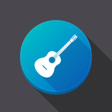 Uzun gölge düğmesini altı dize akustik gitar