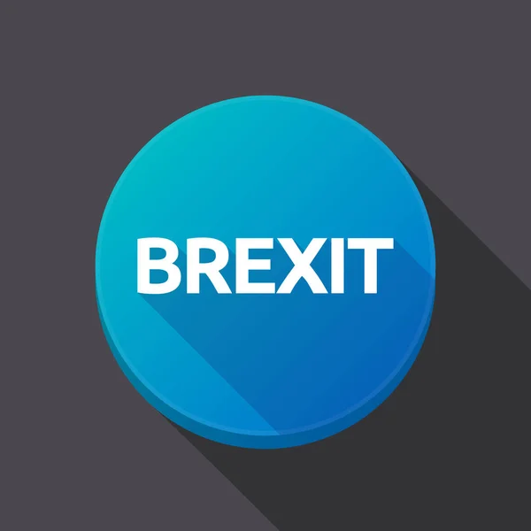Lange schaduw knop met de tekst Brexit — Stockvector
