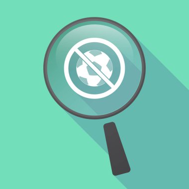 Sinyal uzun gölge Büyüteç futbol topuyla bir değil izin 