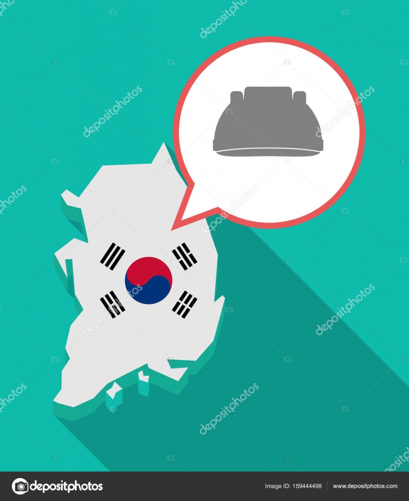 長い影韓国地図作業ヘルメット ストックベクター C Jpgon