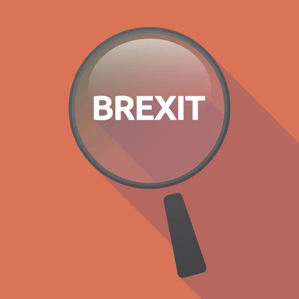 Lange schaduw loupe met de tekst Brexit — Stockvector