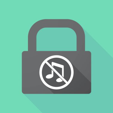 Uzun gölge kilit bir değil bir nota ile sinyal izin 