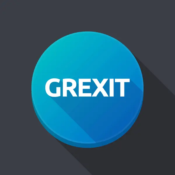 Grexit の長い影ボタン — ストックベクタ