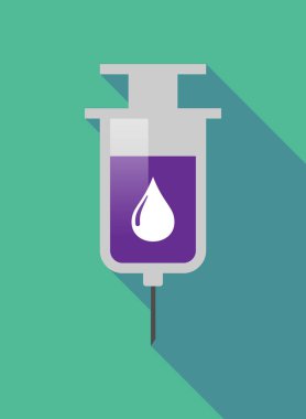 Uzun gölge şırınga ile yakıt damla