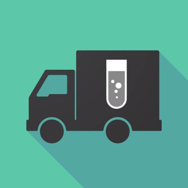 Kimyasal bir tüp ile uzun gölge kamyon