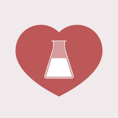 Bir şişesi ile izole kalp