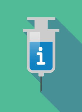 Uzun gölge şırınga bilgi işareti