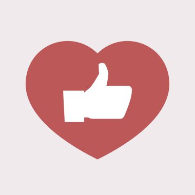 El bir başparmak ile izole kalp