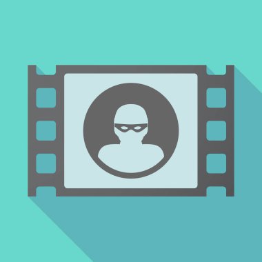 Uzun gölge çerçeve bir hırsız ile