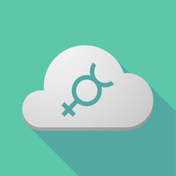 Длинное облако тени с символом планеты ртути
