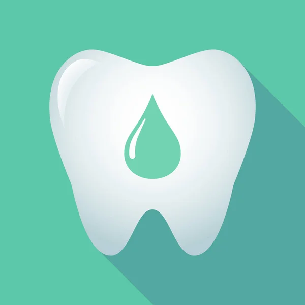 Långa skugga tanden med en droppe bränsle — Stock vektor