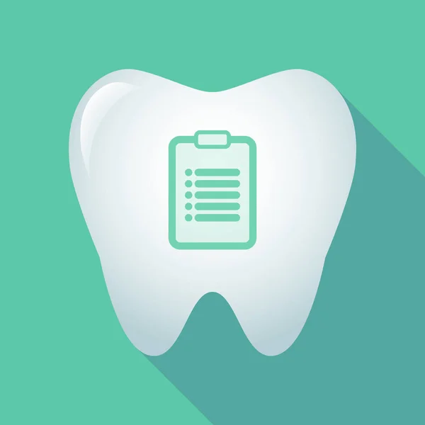 Långa skugga tanden med en rapport — Stock vektor