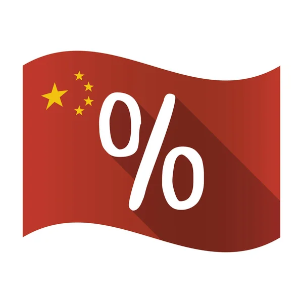 Elszigetelt kínai zászlót a kedvezmény jele — Stock Vector