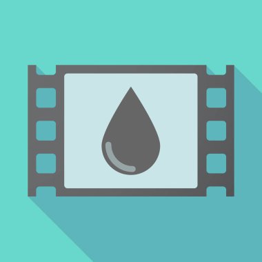 Uzun gölge çerçeve ile bir kan damlası