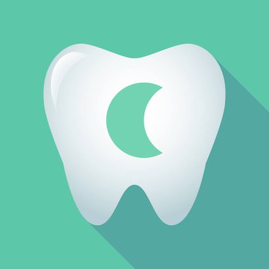 Uzun gölge diş bir moon ile