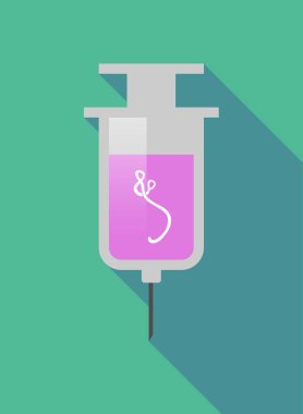 Uzun gölge şırınga ebola işareti