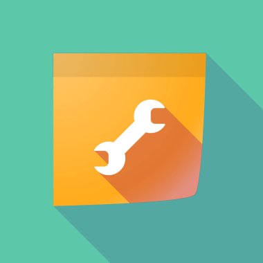 Uzun bir anahtar ile gölge kağıt Not