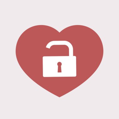 Bir açık kilit pad ile izole kalp