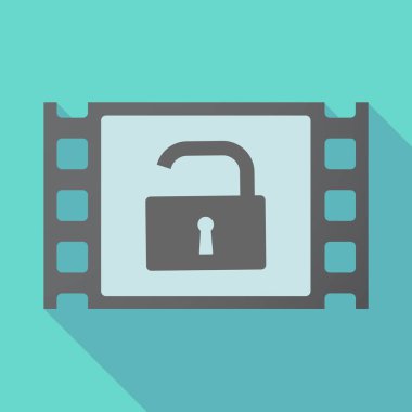 Uzun gölge çerçeve ile bir açık kilit yastık