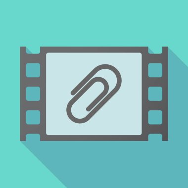 Uzun gölge çerçeve ile bir klip