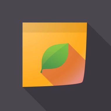 Uzun gölge kağıt Not yaprak yeşil ile