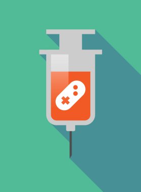 Uzun gölge şırınga ile oyun tablası