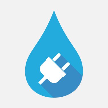 Bir fiş ile izole su damlası