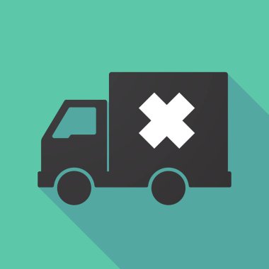 Uzun gölge kamyon rahatsız edici madde işareti