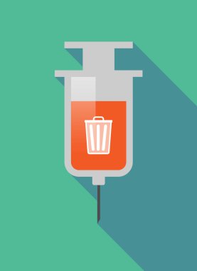 Uzun gölge şırınga bir çöp ile olabilir