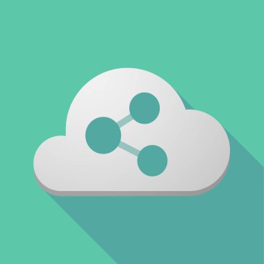 Uzun gölge bulutu ile bir ağ işaret